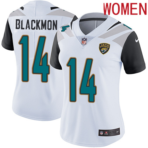 2019 Women Jacksonville Jaguars #14 Blackmon white Nike Vapor Untouchable Limited NFL Jersey